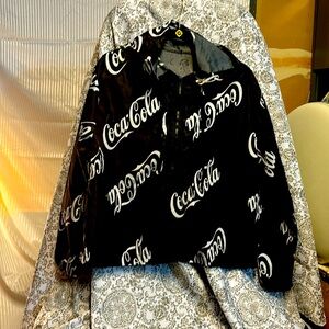 Windbreaker hoodie, Coca-Cola, black-and-white unisex size medium